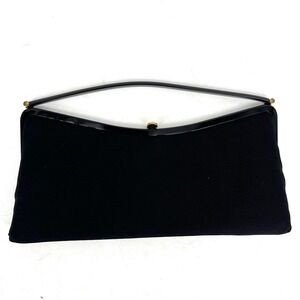 Bobbie Jerome Vintage‎ Black Clutch Evening Bag with Snap Handle Evening Formal